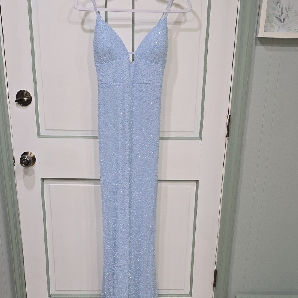 Windsor Light Blue Sequin Maxi Dress